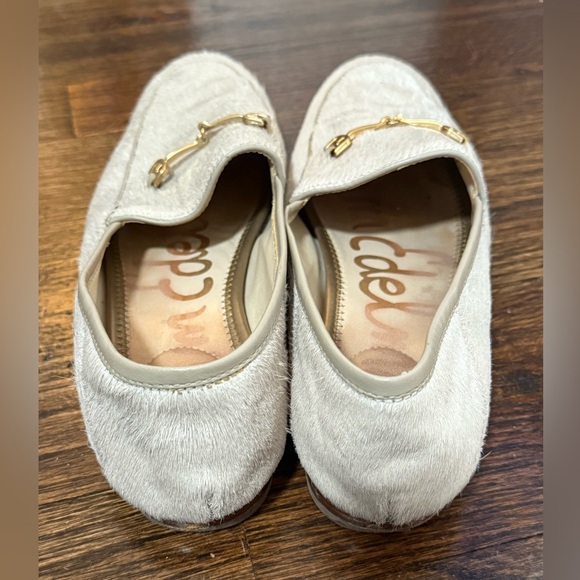 Sam Edelman Loraine Bit Gold/Tan Loafers with Chain Detail Mink Brahma Size 8 - Picture 3 of 4